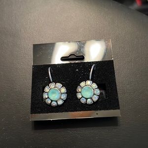 New Beautiful Blue and Green Gemstone Earrings